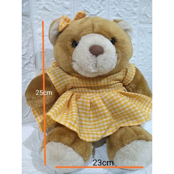 Boneka Anjing Kucing Beruang Bear Lucu Halus Preloved