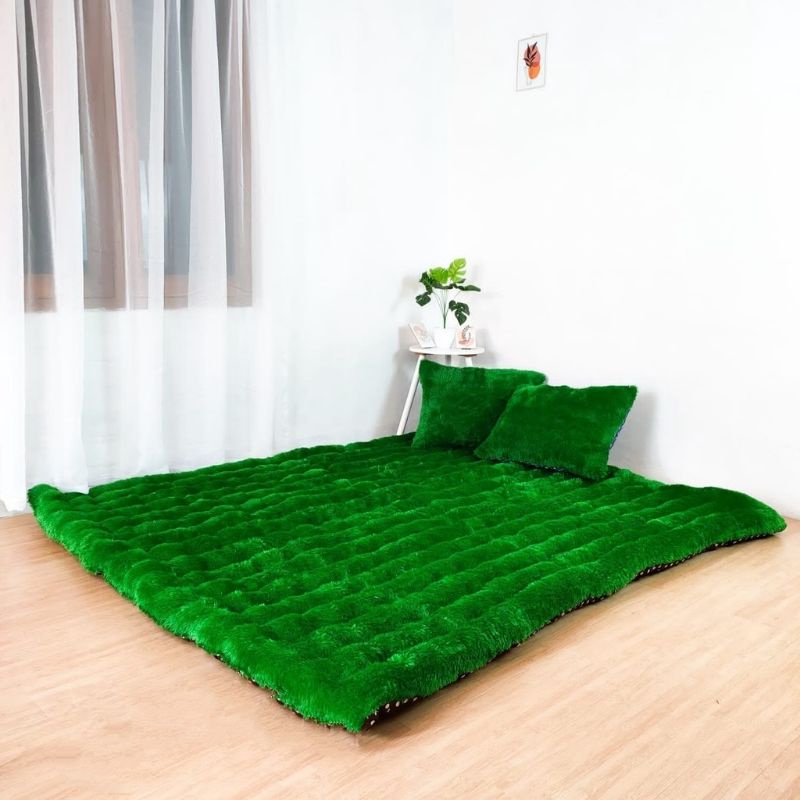 Kasur Lantai Gendre polos jumbo / Surpet bulu polos ukuran 140cm x 180cm