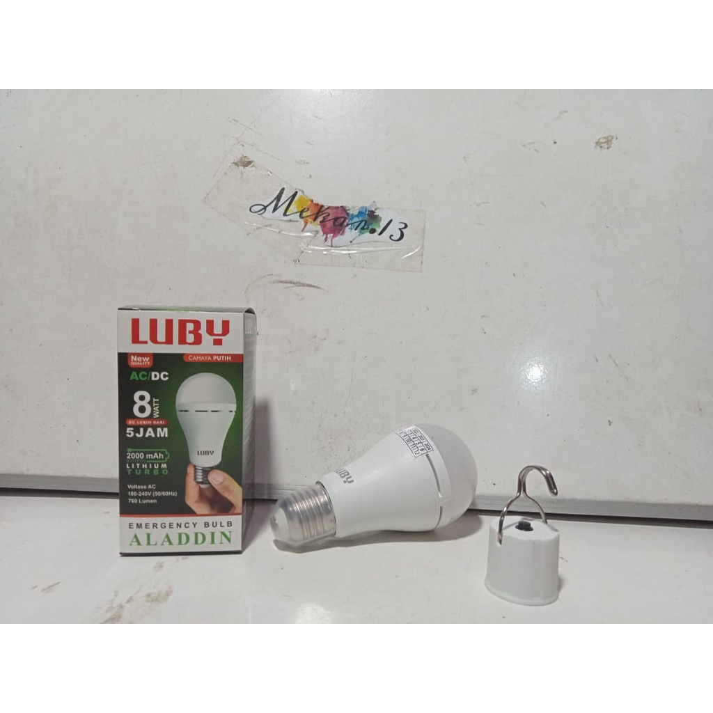 Lampu LED Emergency Luby Aladdin 8 Watt / Lampu AC DC 8 Watt