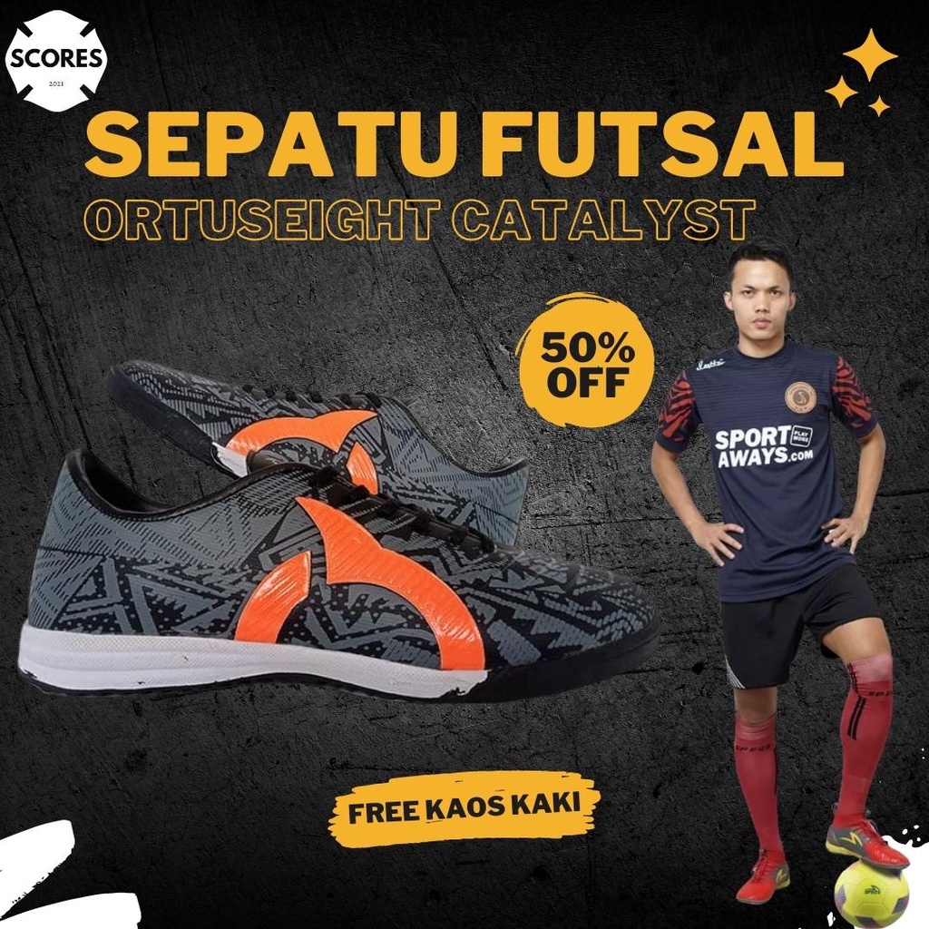 Sepatu Futsal Putsal Pria Ortus Ortuseight Catalyst Volt FG Liberte Jogosala Rampage Kualitas Premiu