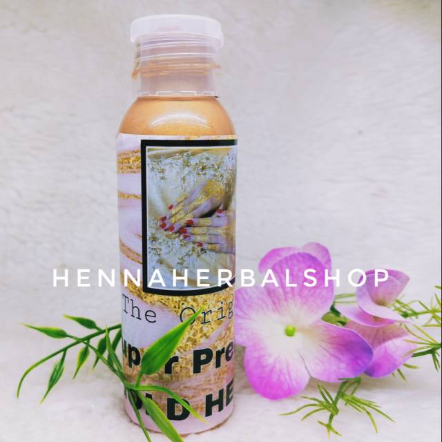 

Super premium gold henna Kemasan 100grm