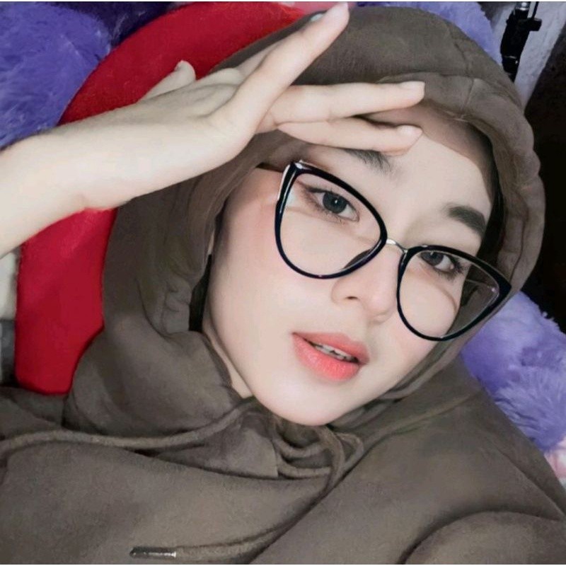 Kacamata Leopard Wanita Korea Kacamata Anti Radiasi Wanita Fashion Cat Eye Eyeglasses