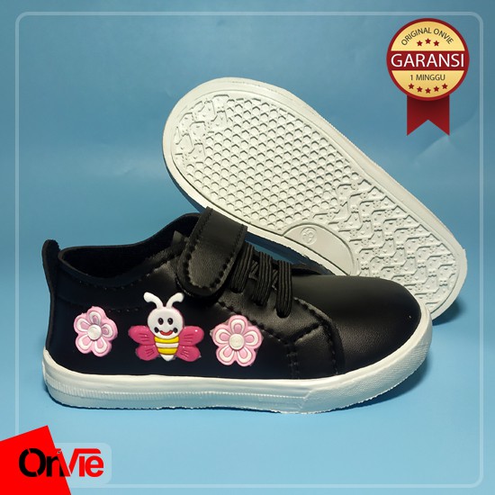 Sepatu Sneakers Anak Perempuan Motif Flower Bee | Sepatu Anak Sekolah Onvie