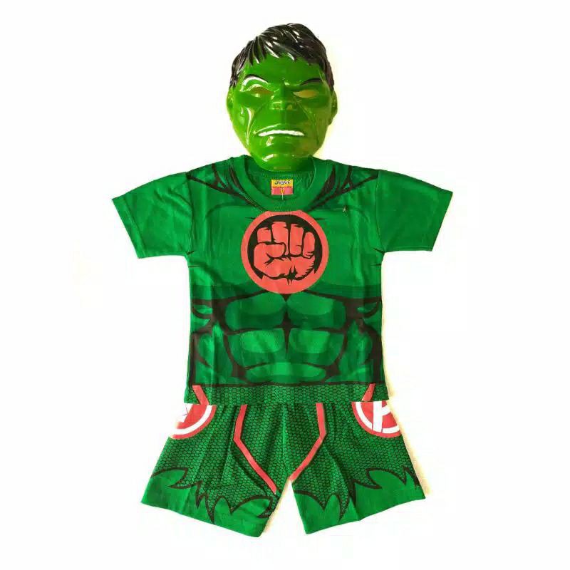 GROSIR SETELAN ANAK SUPERHERO / COSTUM KIDS MARVEL free topeng