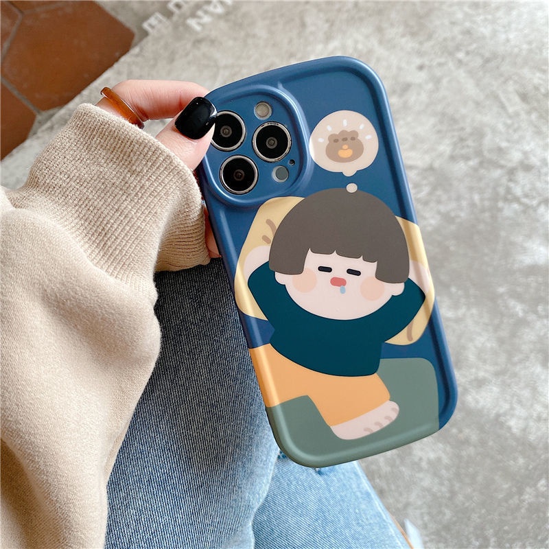 Casing Soft Case Silikon Motif Kartun Anak Laki-Laki / Perempuan Untuk IPhone 12 / 13 / 11 Pro Max / X / Xs Max / Xr / 7 / 8 + Dfgt