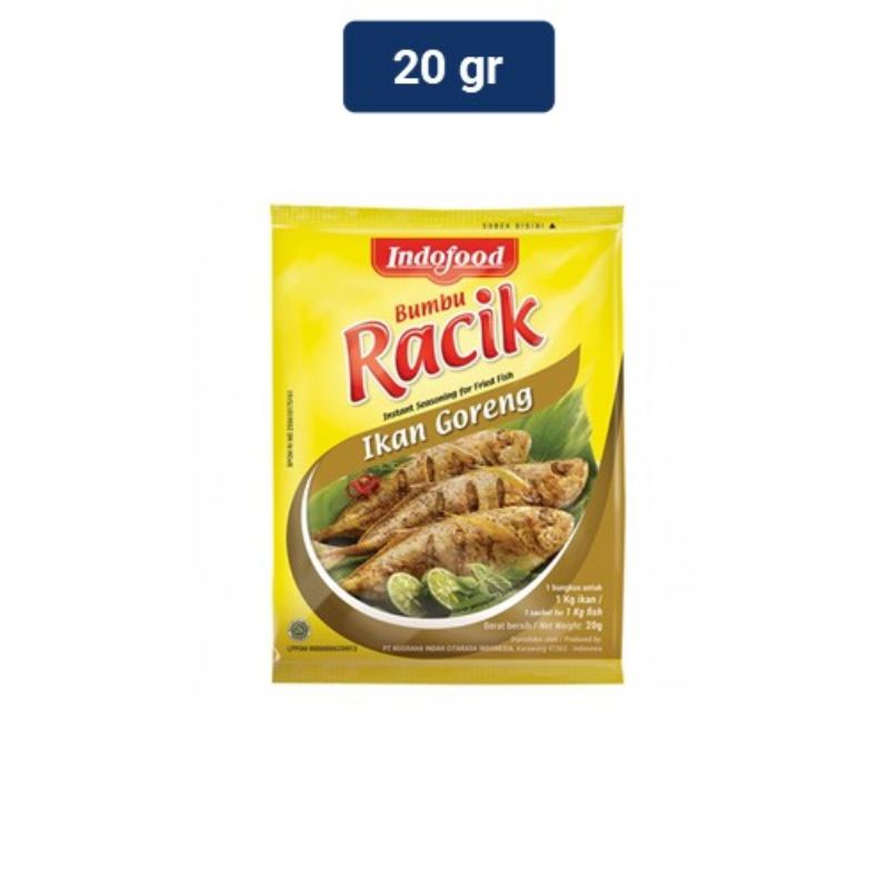 

BUMBU RACIK INDOFOOD IKAN GORENG 20GR 26 GR-INDOFOOD BUMBU RACIK IKAN GORENG 26 GR 26GR