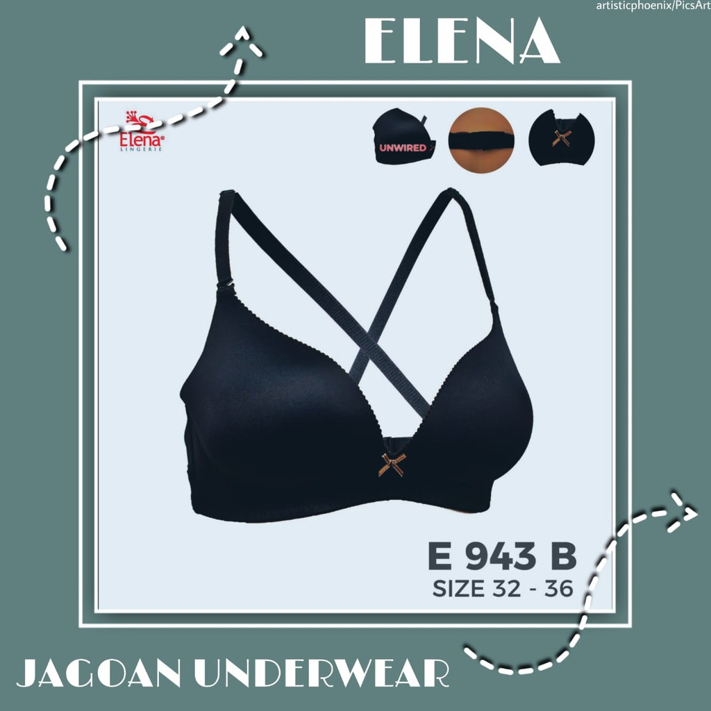 BH BRA ELENA SEAMLESS TALI SILANG TANPA KAWAT KAIT 2 ELENA 943