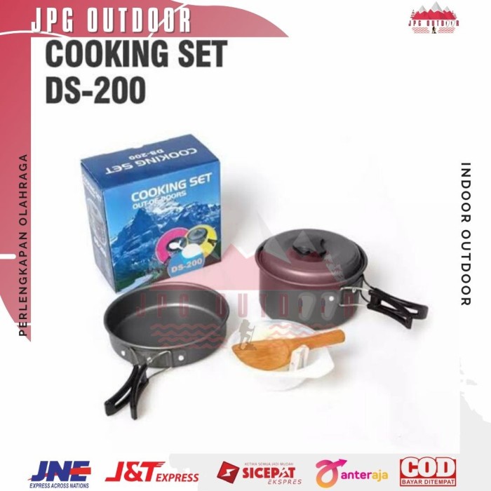 Cooking Set DS200 Nesting DS 200 Alat Masak Camping Outdoor Portable