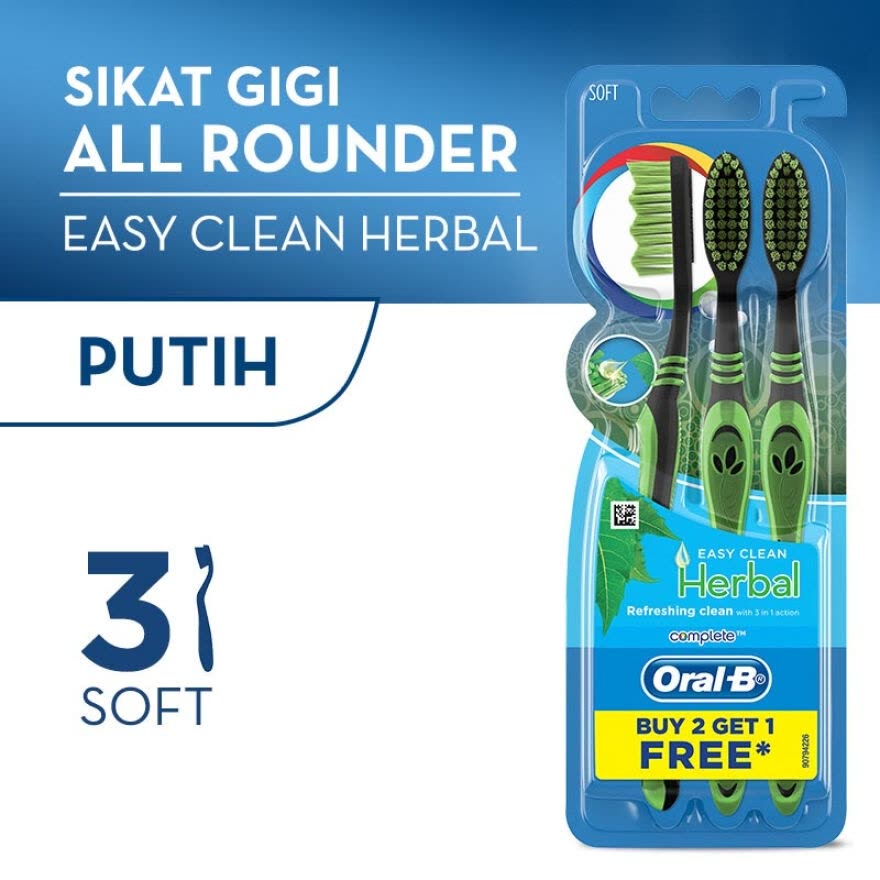 Jual ORAL-B Sikat Gigi Herbal 3 Pcs | Shopee Indonesia