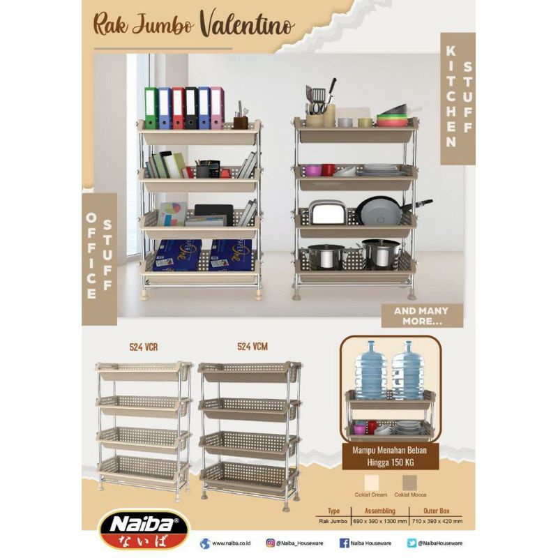 Rak jumbo valentino stainless steel NAIBA