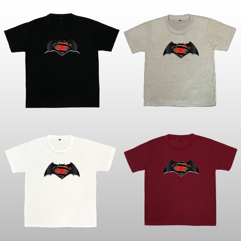 KAOS DEWASA UNISEX SUPERMAN AND BATMAN