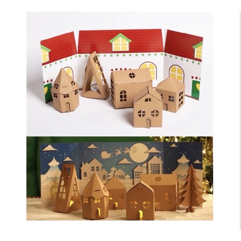 diy christmas theme papercraft set prakarya anak tema natal