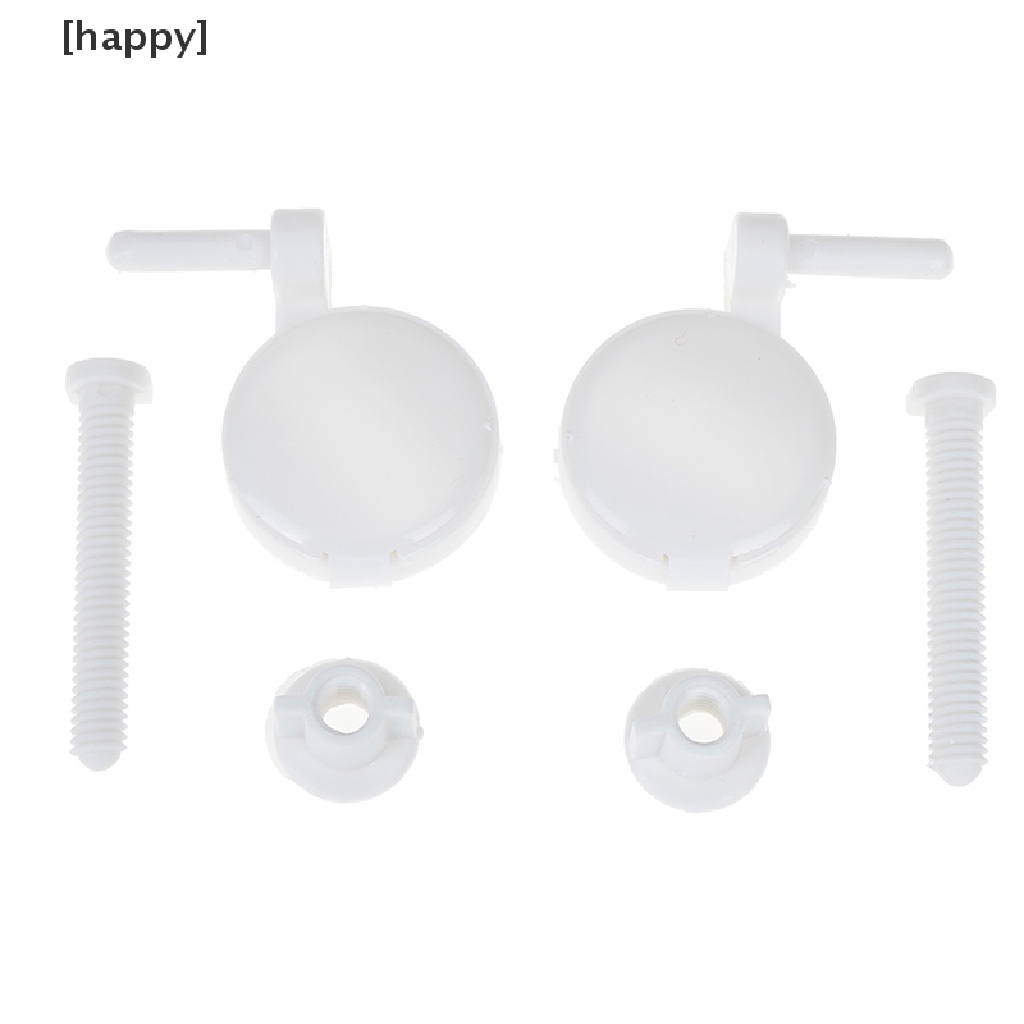 1 Set / 2pcs Sekrup Engsel Kursi Toilet Bahan Plastik Untuk Alat Perbaikan