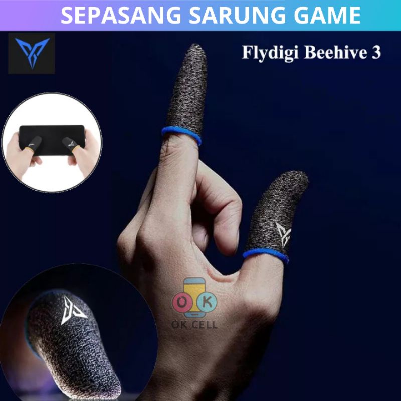 SEPASANG Flydigi Sarung Game Jempol Jari Telunjuk Anti Keringat Basah For Gaming Premium