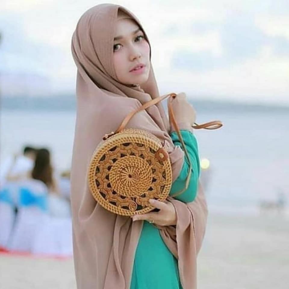 tas rotan sumpe motif 20 cm