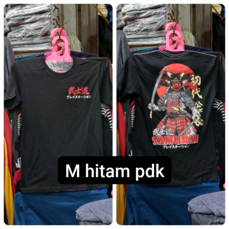 Kaos anak tanggung hitam samurai terbaru murah