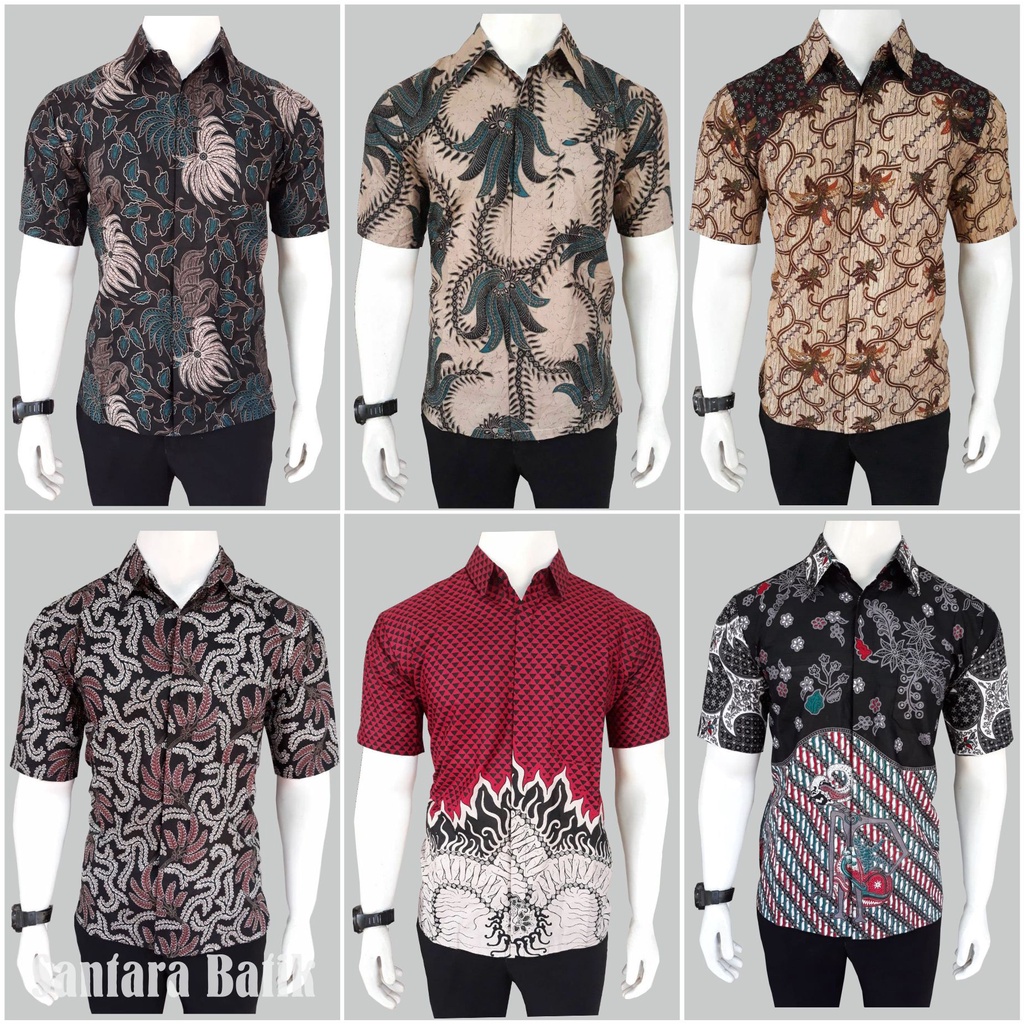 baju batik pria lengan pendek baju batik asli pekalongan