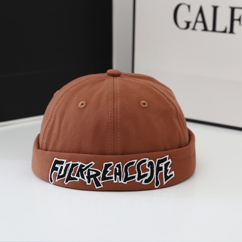 FUCKREACCJFE melon leather hat retro hat buckle hat men's original hat fashion hat