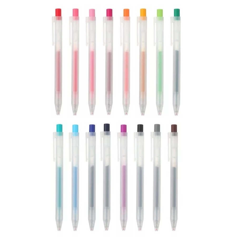 

Muji Knock Type Gel Ink Pen 0.5mm Pulpen Original Muji