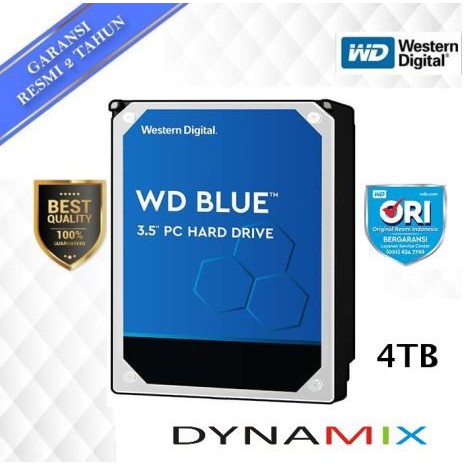 WD Blue 4TB HDD Hardisk Internal 3.5&quot; untuk PC GARANSI RESMI | Hard Disk WD40EZAZ