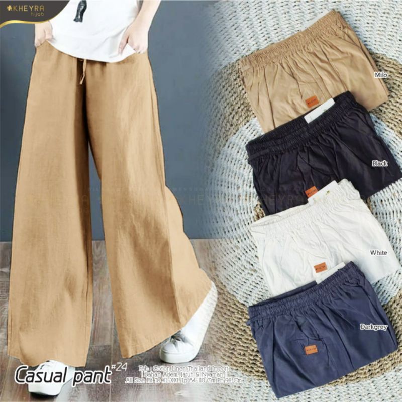 CASUAL PANT #24 ORI KHEYRA | Cotton Linen Thailand Import