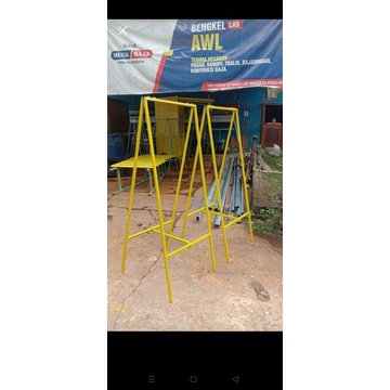 stand banner bahan besi