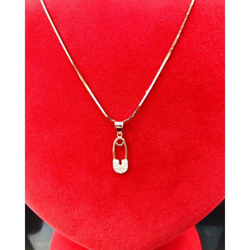 Kalung casandra peniti emas asli kadar 420/375