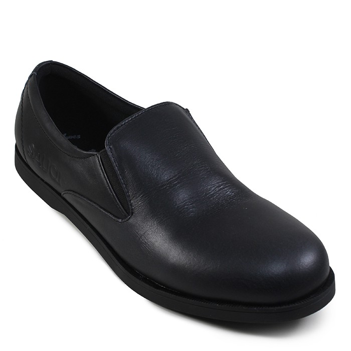 BIG SALE BRANDED !! Sepatu Pria Sauqi Hibrida Slop Black Casual Formal Santai Kerja Kantor