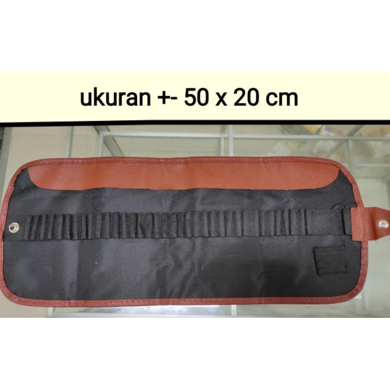 

Roll up canvas bag tempat kuas atau pensil atau brush pen kain kanvas roll tempat pena pensil bolpen kuas