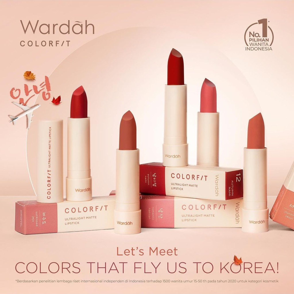 ✨STAR✨ Wardah Colorfit Ultralight Matte Lipstick KOREA EDITION | Lipstik/Lip Matte/Lipstick Wardah/Lip Cream/Liquid/Crayon/Mousse/Ink/Tint