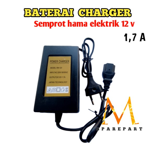 Baterai Charger Cas Baterai Aki Sprayer Gendong Pompa Hama Elektrik 12V DC CBA