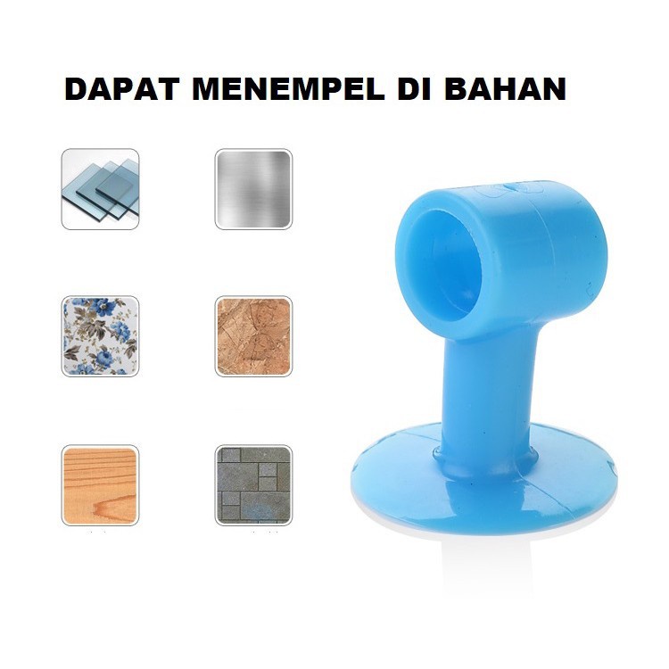 Retaily HL0104 Ganjalan Pintu Karet Petak Bulat Penahan Benturan Engsel Safety Lock Door Band