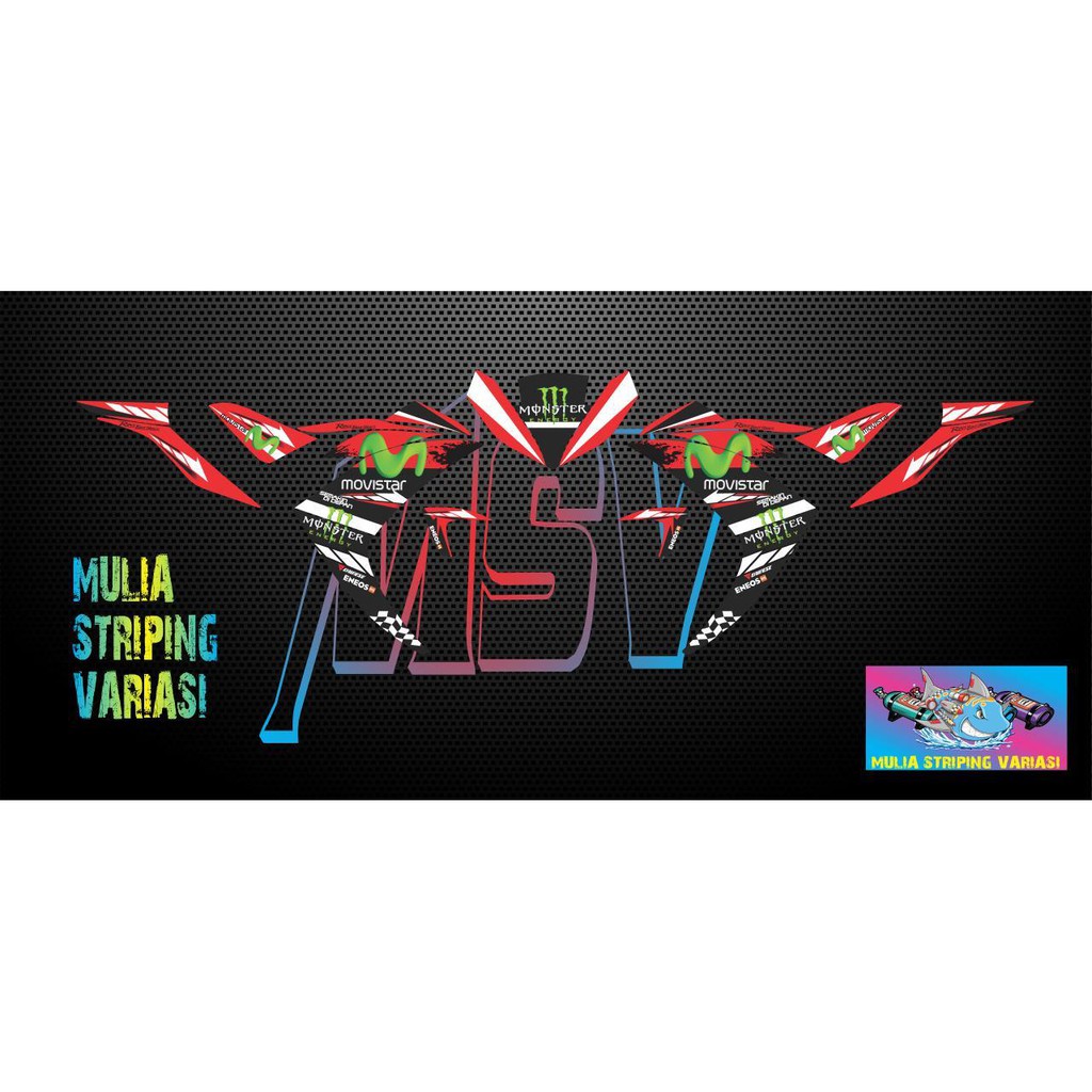 striping stiker decal r25 movistar