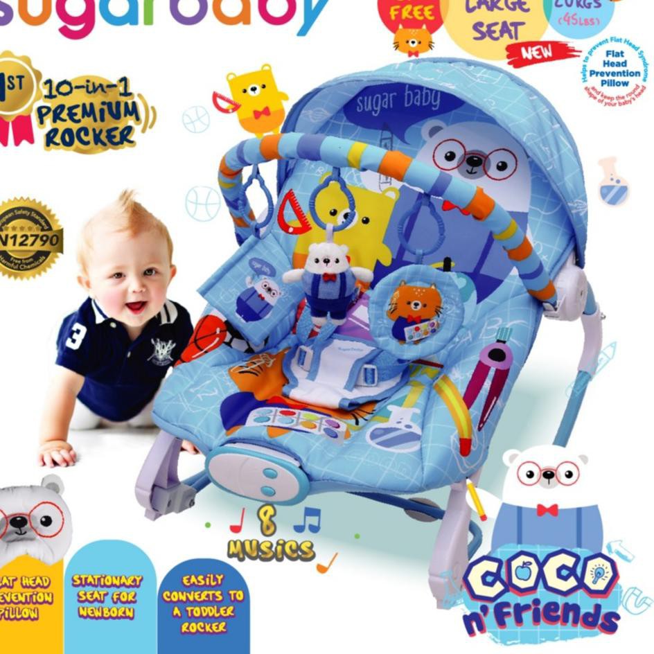 PROMOO!!!! Premium Rocker Extra Large Seat Sugar Baby 10 in 1 - DIJAMIN MURAH