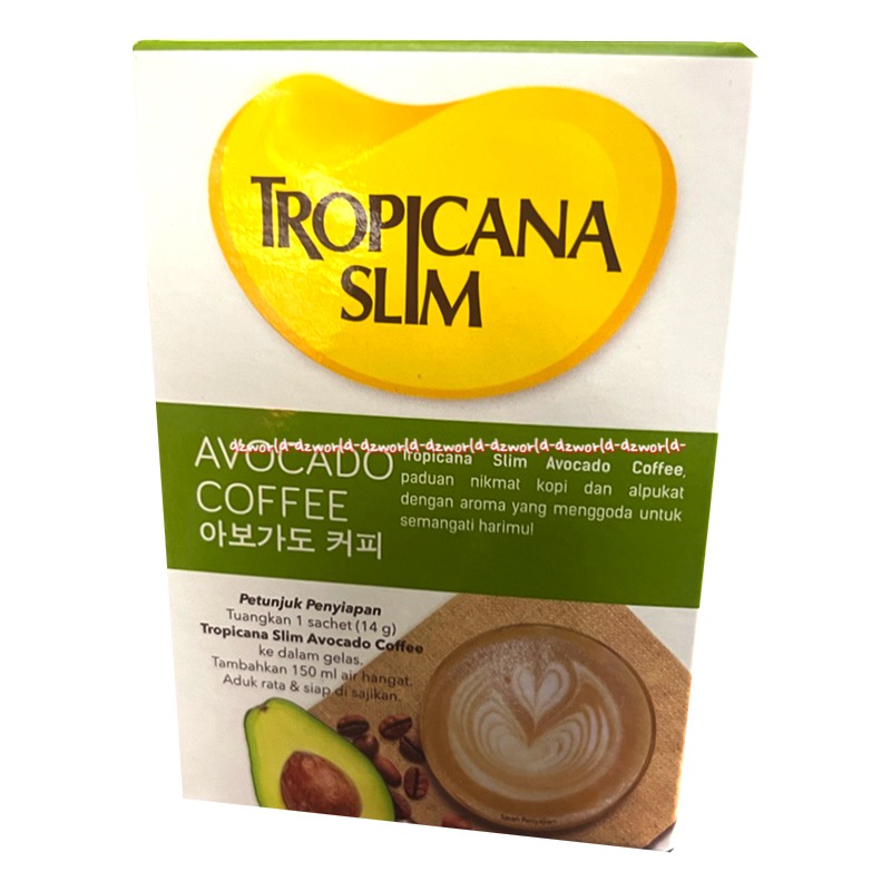 Tropicana Slim Avocado Coffee 4sachet Minuman Serbuk Kopi Alphukat Cofee Rasa Alpukat Rendah Gula lemak Untuk Diabet Diabetes Cofee Instan Alvokat Alvokad Kopi Diet