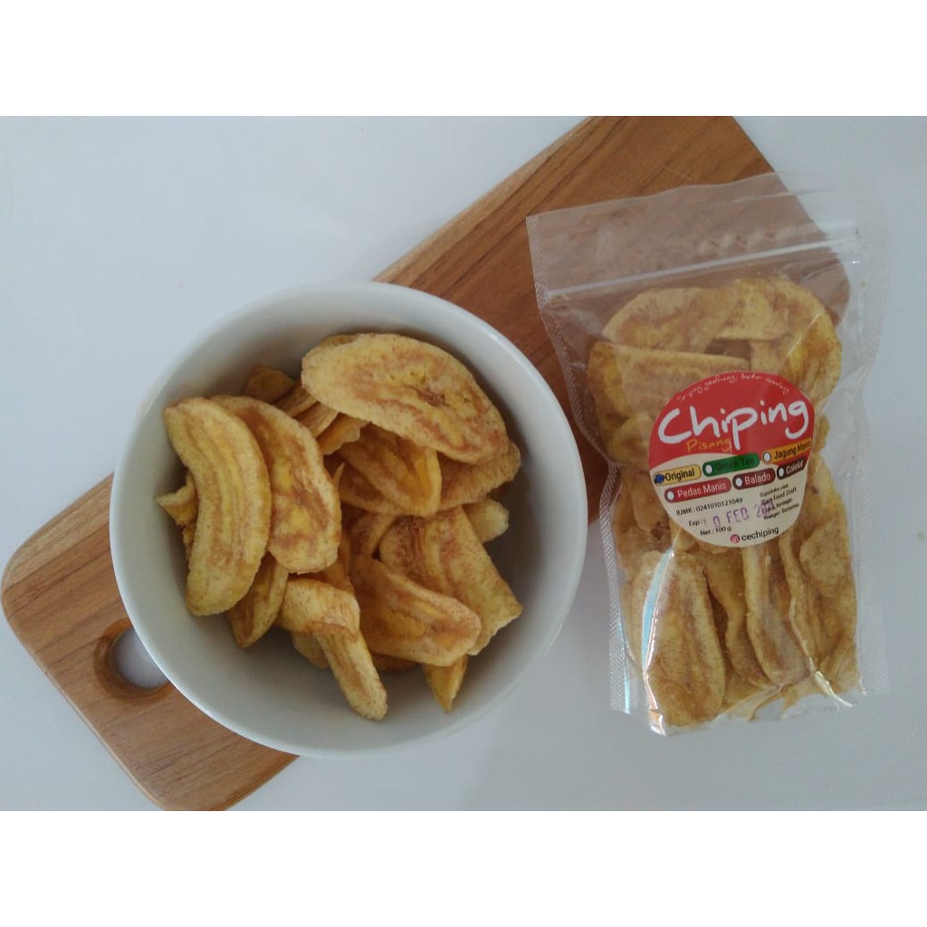 

Chiping Keripik Pisang/ Sriping/ Ceriping Pisang Rasa Original (Gurih & Asin) - Kemasan 100 gram