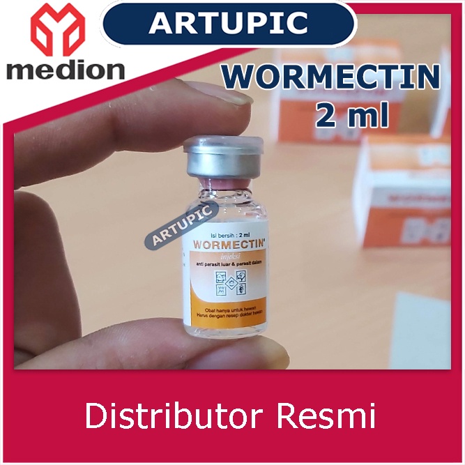 Wormectin Injeksi 2 ml Obat Scabies Suntik Injeksi Kudix Kutu Jamur Caplax Cacing Kucing Kelinci