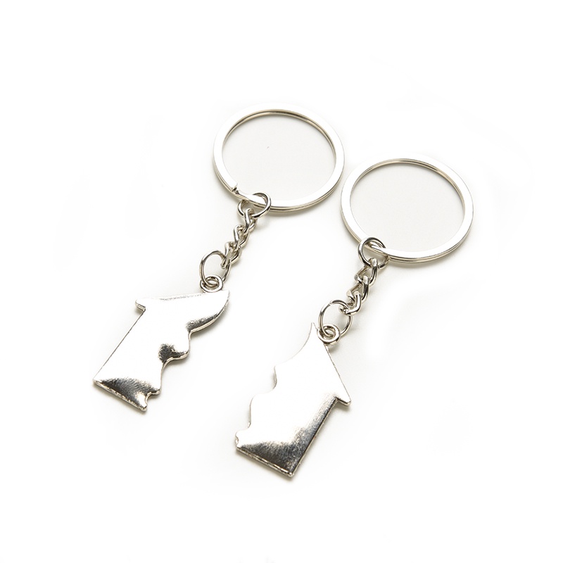 {LUCKID}2 Pcs House Shape Keychain Key Ring for Lovers Valentine’s day Love Key Fob