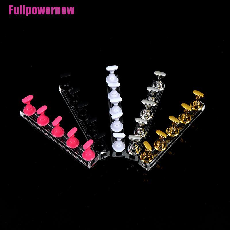 (KUKU) 1 Set Stand Display KUKU Palsu Bahan Alloy Untuk Latihan Manicure