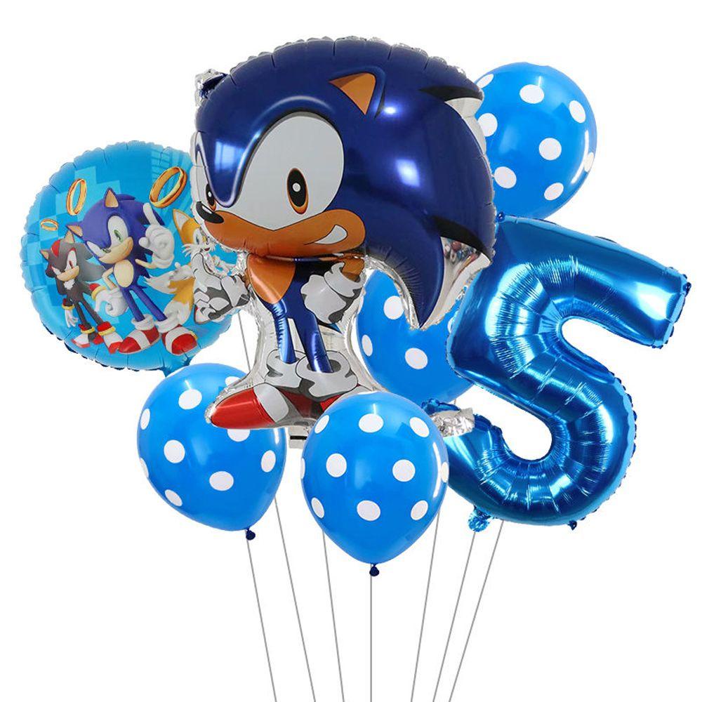 【 ELEGANT 】 Aluminium Film Balon Tiup Tahan Lama Aluminium Foil Pernikahan Baby Shower Ballon Mainan Kartun Hewan Meriah Dekorasi Pesta Ulang Tahun Sonic Balon