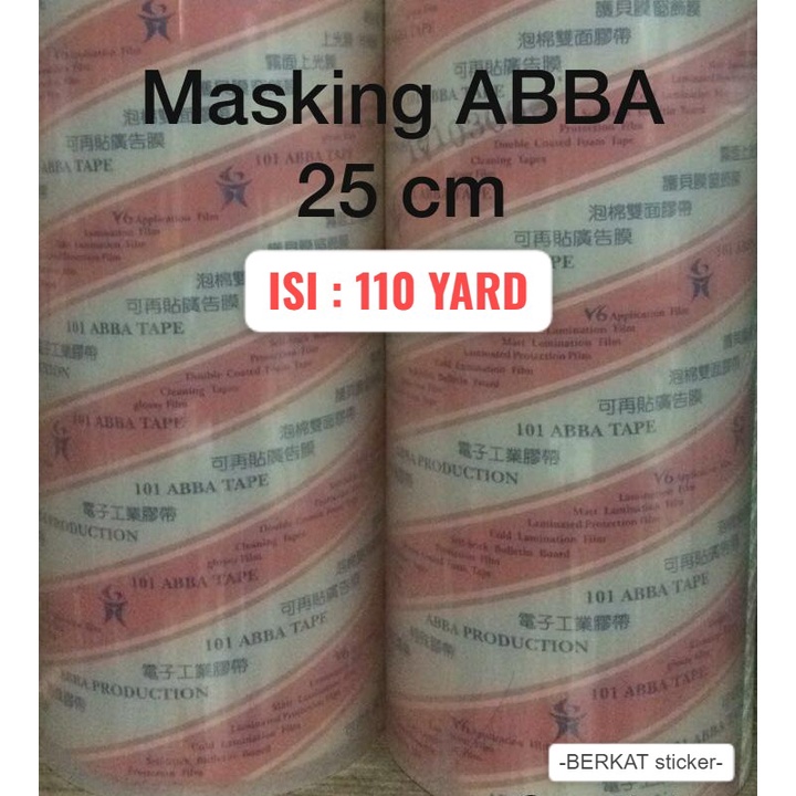 

TRANSFER / MASKING TAPE ABBA 25 cm x 110 yard LAMINASI CUTTING STICKER STIKER 25cm