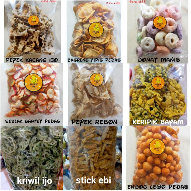 

Snack makanan ringan cemilan keripik kerupuk