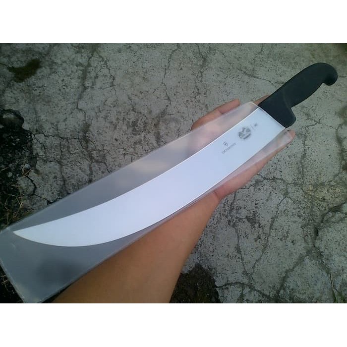 Pisau Sembelih / Butcher Knife Victorinox 31 Cm Bilah Lengkung - Hitam