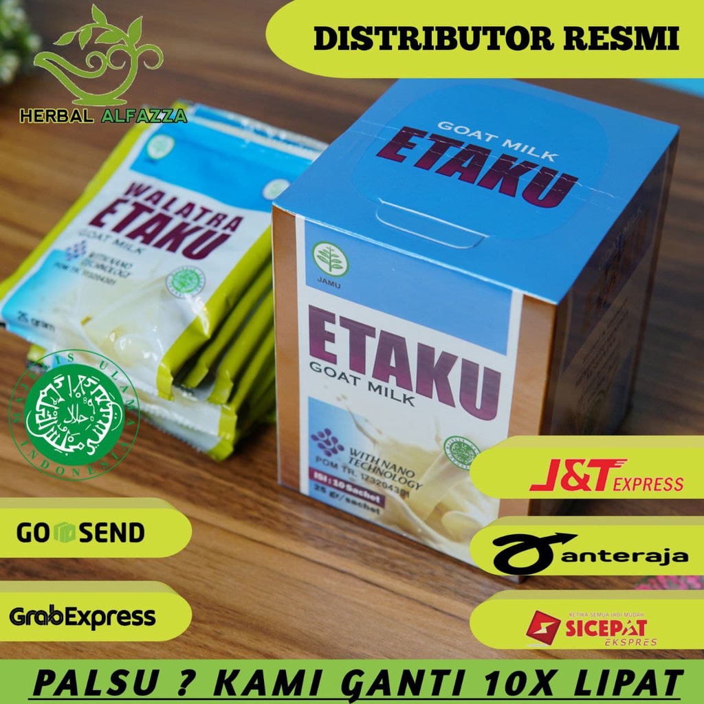 

Etaku Susu Kambing Etawa Suplemen Kesehatan Herbal Berlegalitas 100% ASLI ORIGINAL