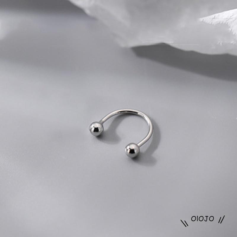 【COD】cincin bibir 1 Pasang Anting Setengah Lingkaran Bahan stainless steel Untuk unisex