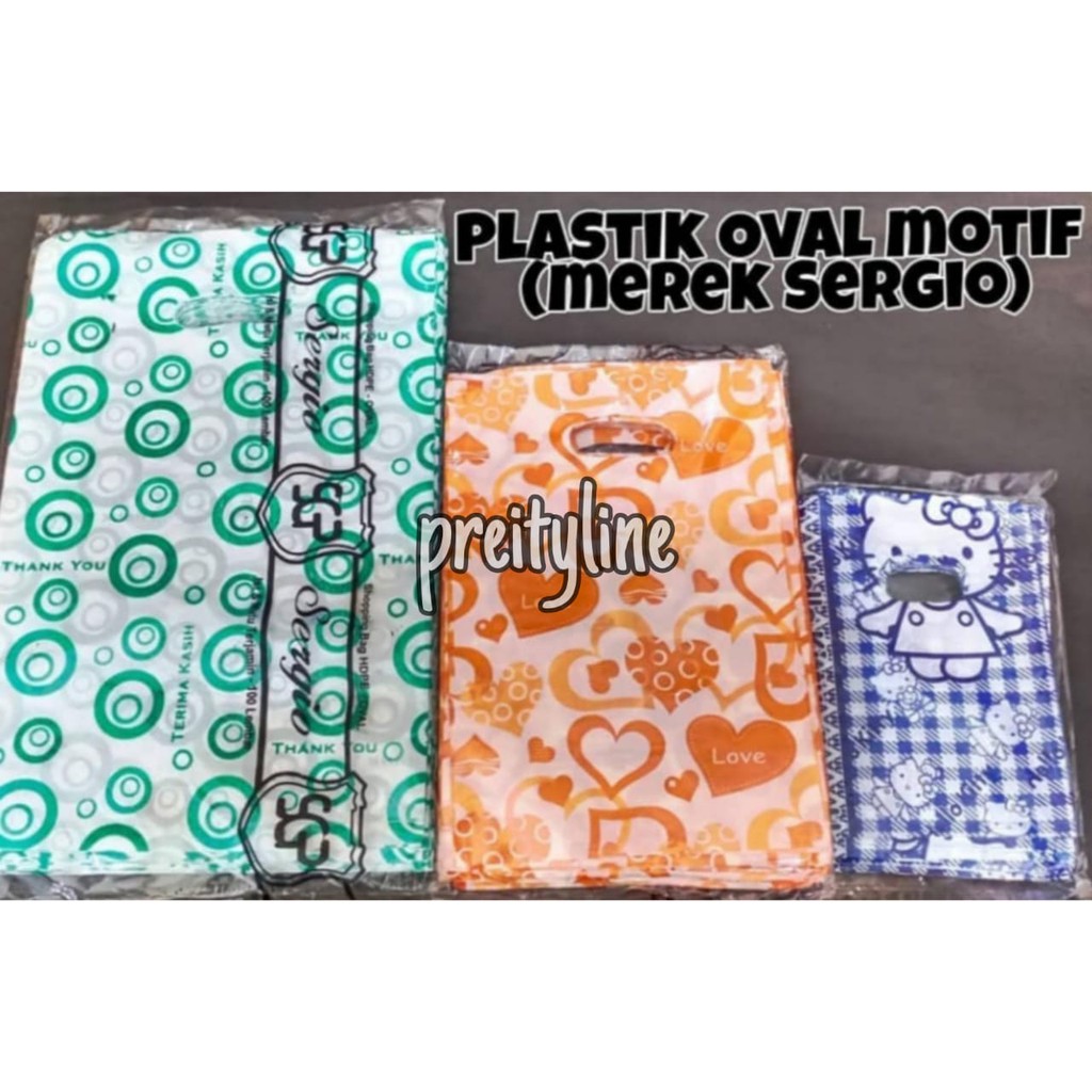 Kantong Plastik OVAL MOTIF/Batik @100lbr