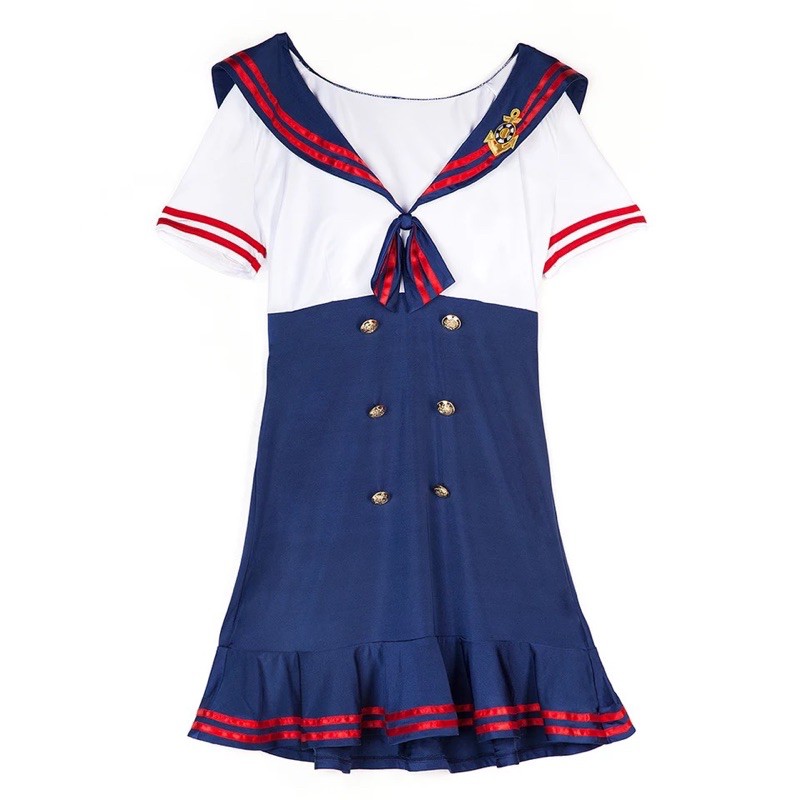 Lingerie Cosplay jumbo wanita plus size baju tidur big size import sexy sailor