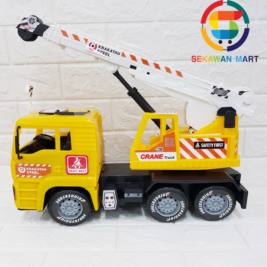 Mainan Anak Construction Crane Truck/ Truk Kontruksi Bangunan 8091A