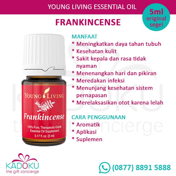 Young Living Frankincense Essential Oil 5 Ml Original Shopee Indonesia