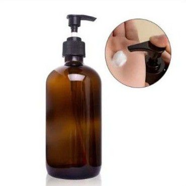 Botol Pump Kaca 250ml / 500ml/ 1000ml Amber/Bening